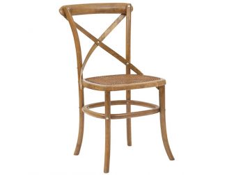 Wooden cross back chair