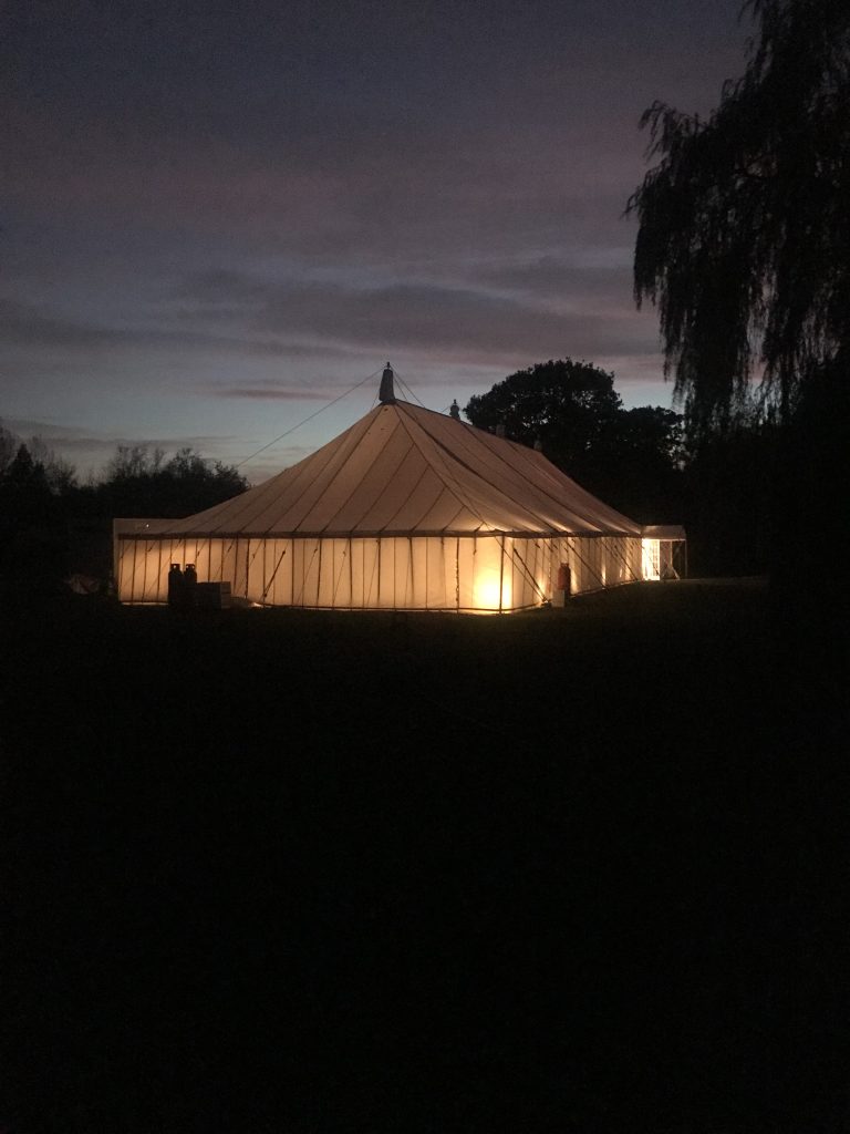 Traditional Marquee at night